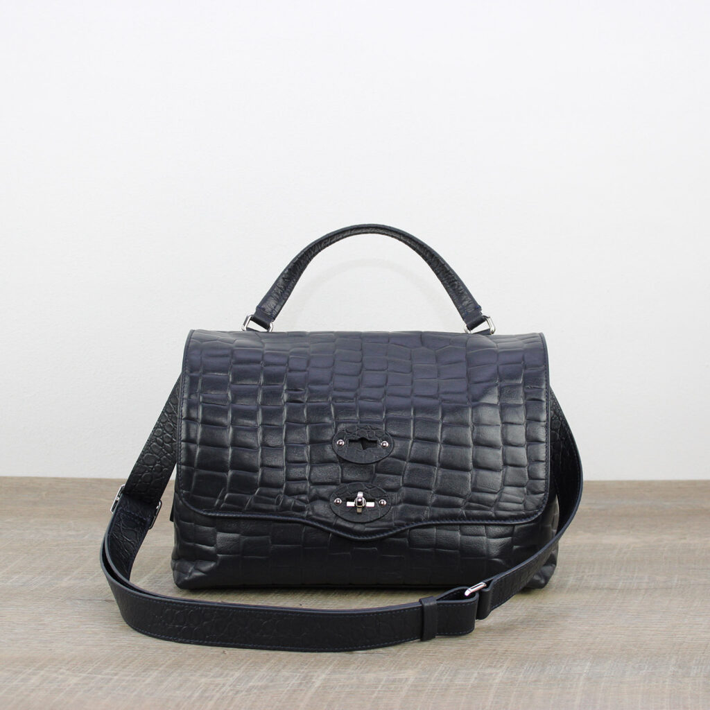 Postina® Foulard 70 Small in pelle stampata blue orione