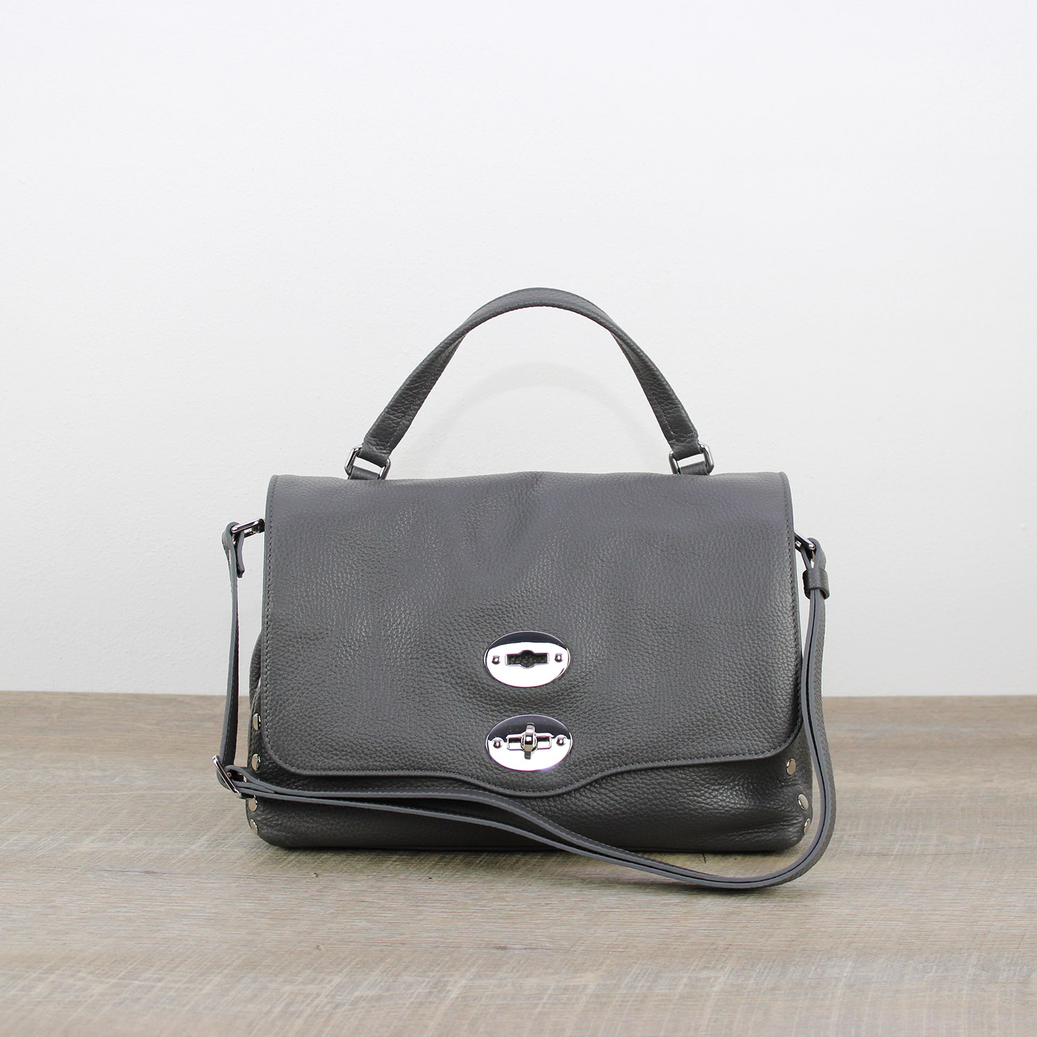 Postina® Daily Small in pelle martellata grey vulcano