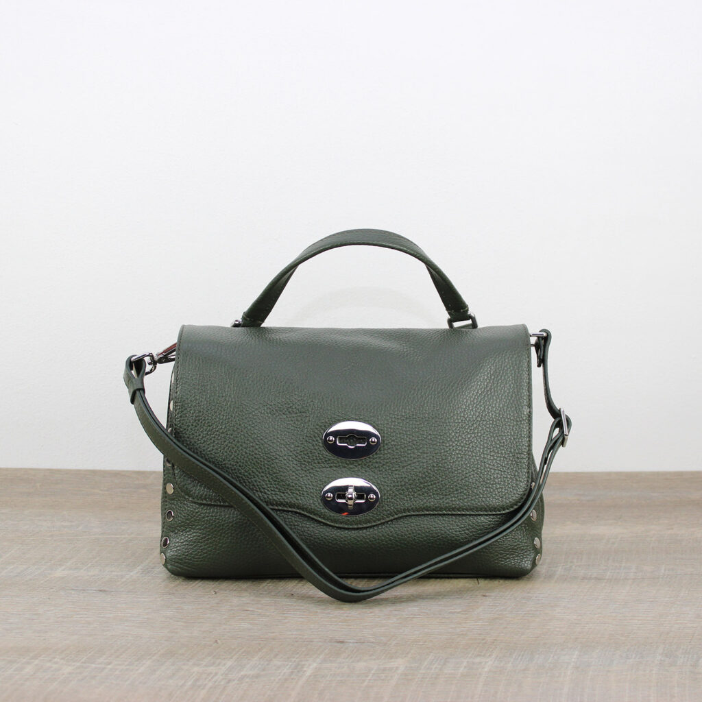 Postina® Daily Small in pelle martellata green giardino di Boboli